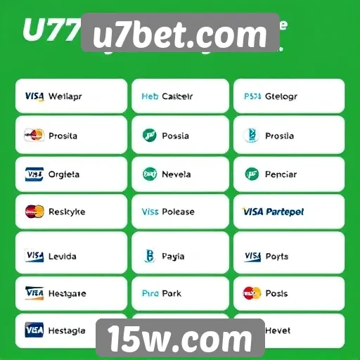 Opcões de pagamento disponíveis no u7bet.com